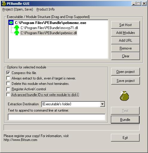 PEBundle Screenshot
